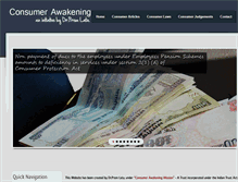 Tablet Screenshot of consumerawakening.com